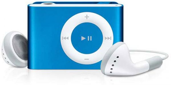 Der Gewinn: Ein iPod Shuffle mit Ohrhörern und Dockingstation.