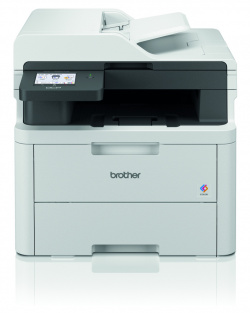 Brother DCP-L3560CDW: Der Farb-LED-Drucker kommt ohne Faxfunktion aus, ist aber dennoch mit einem Simplex-ADF ausgestattet. Im Vergleich mit den MFC-Modellen fehlt zudem die E-Mail-Weiterleitung von Scans.