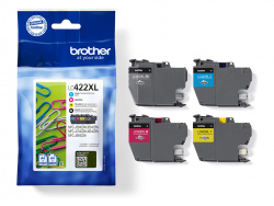 Brother LC-422-Serie: Die pigmentierten Tinten reichen in größter Ausstattung für 3.000 schwarze und bis zu 1.500 farbige Seiten.