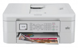 Brother MFC-J1010DW: Version mit langsamerem Druckwerk, kleinerem Display ohne Touchbedienung, jedoch mit Simplex-ADF und Fax.