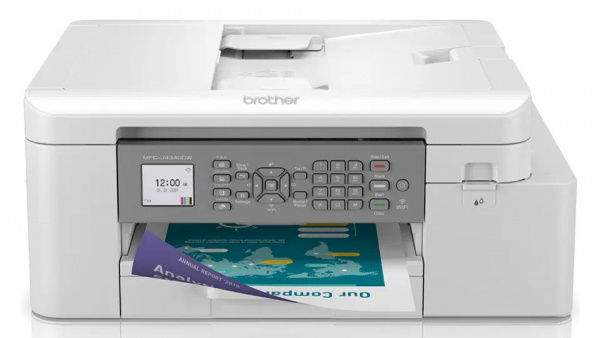 Brother MFC-J4340DW: Basismodell mit "nur" einer Papierkassette und Bedienung über Tasten und einem kleinen Bildschirm.