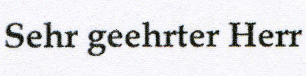 Brother MFC-J5730DW: Textkopie mit dem Scanner vergrößert.