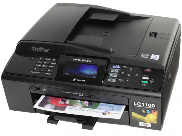 Brother MFC-J615W: With ADF, high yield ink cartridges, fax, Wlan and Ethernet.