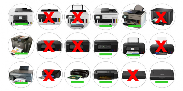 Acht Drucker sind oder werden demnächst abgekündigt: Die grün markierten Modelle sind passende Alternativen. Zumeist mit mehr Funktionen und teilweise sogar günstiger.