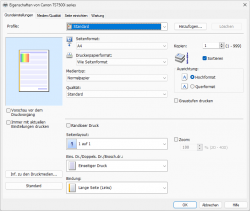 Druckertreiber: Altbekannter und sehr komfortabler Treiber für die meisten Canon-Tintendrucker.