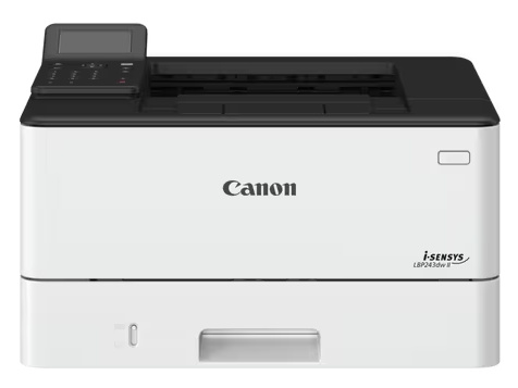 Canon i-Sensys LBP243dw II: Etwas gedrosselte Version. Im Gegensatz zum Vorgänger gibt es nun aber auch Postscript.