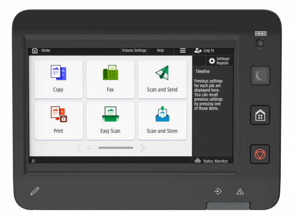 Canon i-Sensys MF563dw - Bedienpanel / Bildschirm