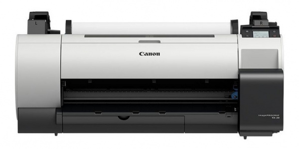 Canon Imageprograf TA-20: Drucker mit fünf Pigmenttinten samt Fotoschwarz. Als einziges Modell mit Randlosdruck, jedoch nur beim Druck auf Rollenpapier mit einer Breite von 203,2 bis 610 mm.