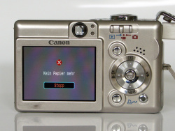 ... "Kein Papier" kann der CP600 an die Host-Kamera übertragen.