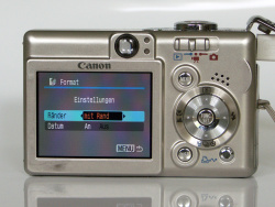 Canon Ixus 40 Direktdruck - Randlos Ein Aus