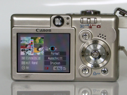 Canon Ixus 40 Direktdruck - Hauptmenü
