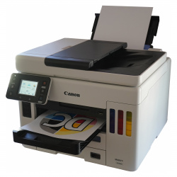 Canon Maxifx GX7050: 4-in-1-Bürotintentankdrucker mit Dual-Duplex-ADF, Fax und wischfesten Pigmenttinten.