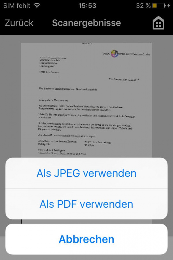 ...die man dann als PDF oder Jpeg abspeichern kann.