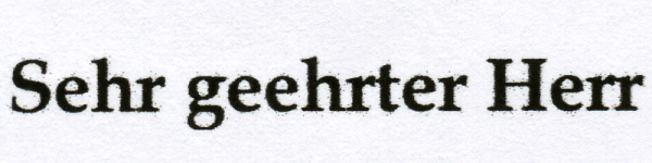 Canon Maxify MB5150: Textkopie mit dem Scanner vergrößert.