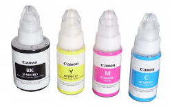 GI-590-Tinten: Pigmentschwarz und Dyefarben in Drückflaschen ohne Ventil.