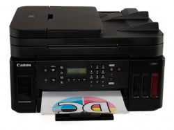 Canon Pixma G7050: Drucker der Mittelklasse mit zwei Papierzuführungen, automatischem Duplexdruck und einfachem Simplex-ADF samt Faxfunktion.