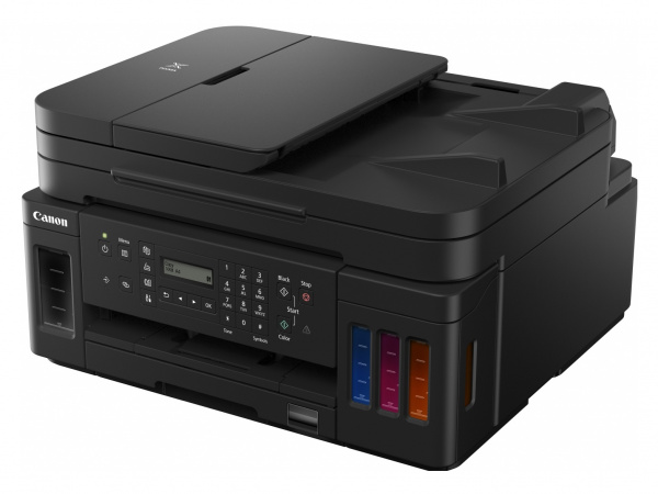 Canon Pixma G7050: Multifunktions-Tintentankdrucker mit Fax, ADF und zwei Papierzuführungen.