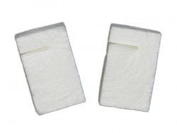 Randlosdruck: Diese zwei Schwämmchen nehmen die überschüssige Tinte auf.