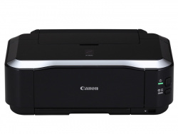 Canon Pixma iP3600: Druckt jetzt auch mit fünf Patronen und geschlossener Papierkassette.