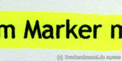 Markiert: Der Leuchtmarker lässt die Tinte an ihrem Platz.