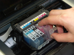 Wechseln: Die Tintenpatronen lassen sich einfach austauschen.