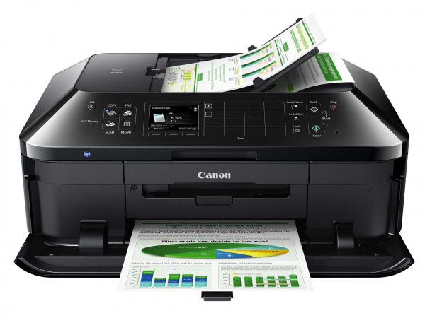 Canon Pixma MX925: Fax-Multifunktionsdrucker mit Fünffarb-Druckwerk.