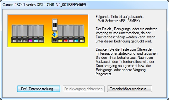 Canon Pixma Pro-1 - Patrone leer 2