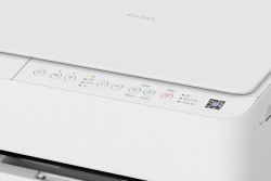 Einfache Version: Der Pixma TS4150i kommt ohne Display aus. Der QR-Code ist lediglich aufgedruckt.
