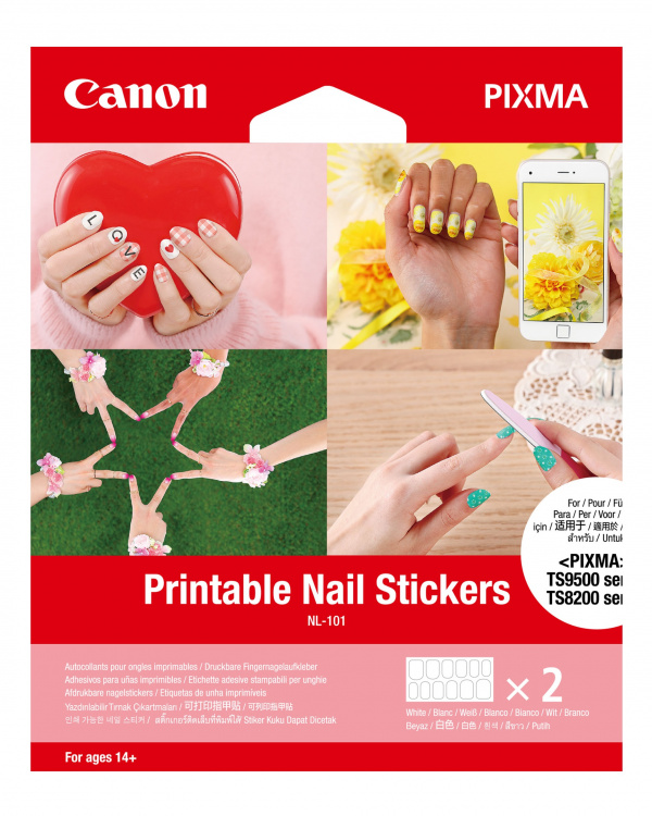 Canon Printable Nail Stickers (NL-101): Druckbare Fingernagelaufkleber.