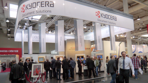 Print Server Operation: Kyocera erklärte seinen Besuchern, wie sich die Kosten beim Office- und SAP-Druck senken lassen.