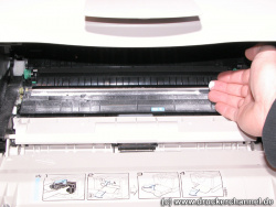 Lint: Accumulates inside the printer.