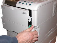 Dauertest S/W-Laser Druckerreinigung Kyocera Drucker öffnen