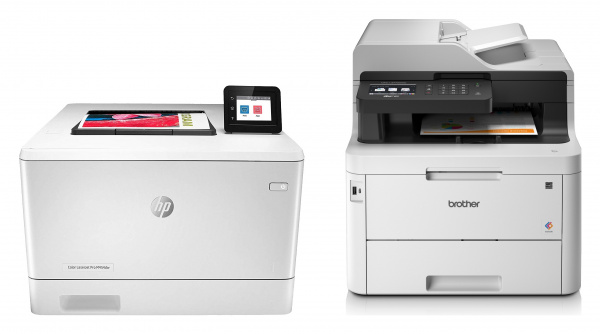 Gewinner der Leserwahl 2020/21: HP Color Laserjet M454-Serie und Brother MFC-L3770CDW/ MFC-L3750CDW.