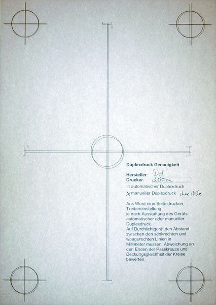 Dell 3130cn Qualität Duplexgenauigkeit
