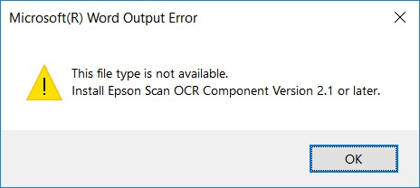 Document Capture Pro 3 OCR fehlende Komponente