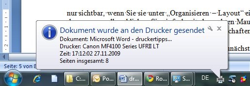 Druckertipps Windows 7