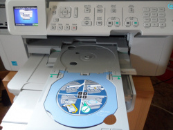 Der CD/DVD-Direktdruck auf kompatible bedruckbare Rohlinge