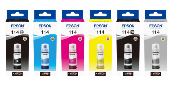 Serie 114: Sechs Tintenflaschen mit jeweils 70-ml-Tinte für rund 18 Euro.