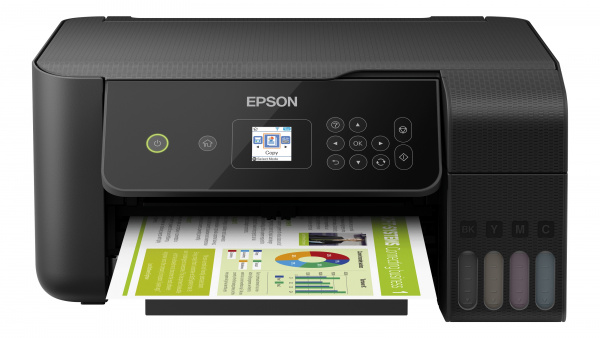 Epson Ecotank ET-2721: Einfacher Tintentanker mit Dyeschwarz und Simplexdruck. Wenigstens ist Airprint mit dabei.