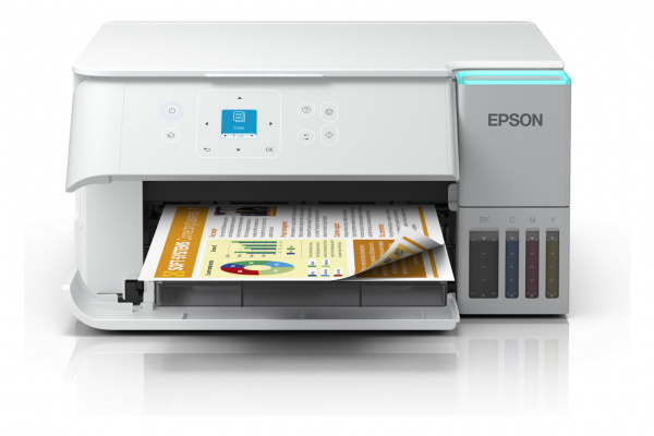 Epson Ecotank ET-2956: Baugleiche Version mit hellem Gehäuse.