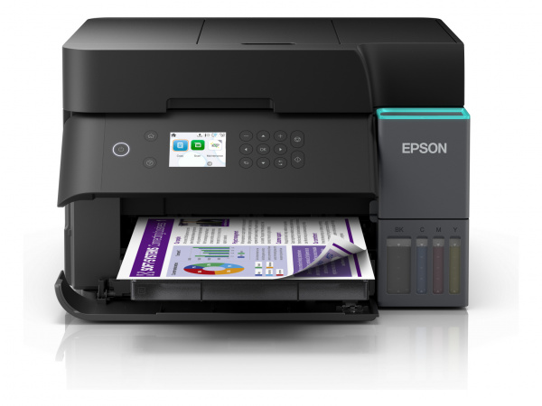 Epson Ecotank ET-3950: Vereinfachte Version ohne Fax und ohne Touchscreen. Der Duplex-ADF ist jedoch auch dabei.
