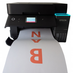 In Aktion: Druck von laaangen Vorlagen.