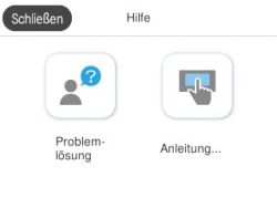 Hilfemenü: Startseite.