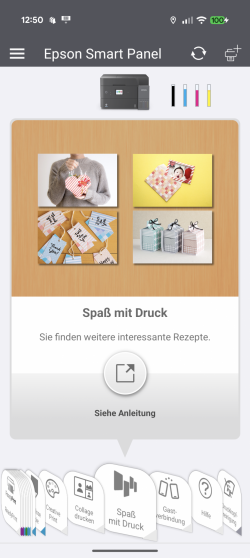 Spaß mit Druck: Kreative Druckvorlagen auf einer externen Epson-Webseite.