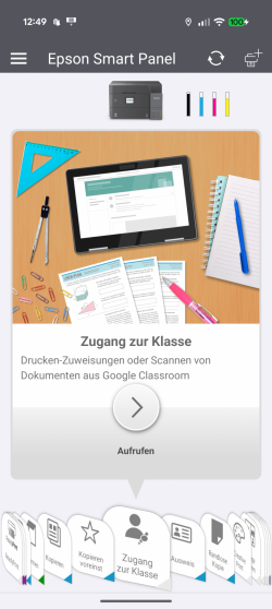 Zugang zur Klasse: Drucke von Klassensätzen aus "Google Classroom".