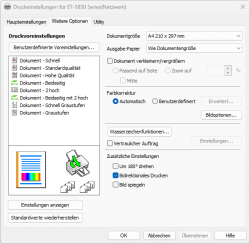 Epson Ecotank ET-5850 - v3-Treiber (3.06) - Weitere Optionen