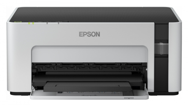 Epson Ecotank ET-M1100 und ET-M1120: Einfache S/W-Tintendrucker mit offener Zuführung, 15-ipm-Druckwerk, jedoch ohne Duplexdruck. Wlan gibts nur beim M1120.