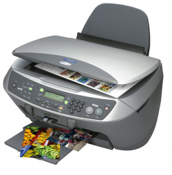 Epson Stylus CX6400: Drucker, Scanner, Kopierer und Direktdrucker in einem.