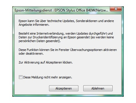 Epson Stylus Office B40W - Treiber Überwachung