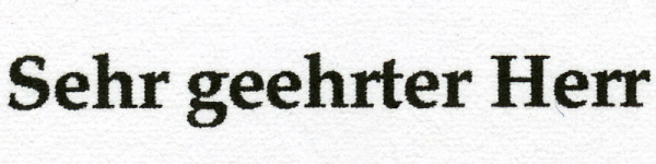 Epson Stylus Office B42WD: Text im Normaldruck, also ohne Veränderung im Druckertreiber, bei geringem Betrachtungsabstand.